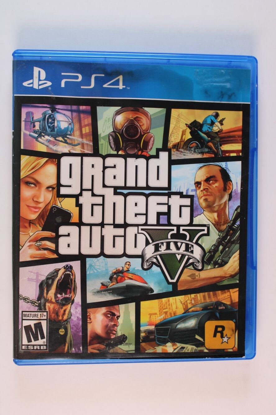 Grand Theft Auto V (Sony PlayStation 4, 2014, PS4) Authentic, Complete W/ Map